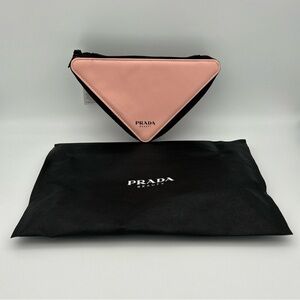 Prada Paradoxe Original Beauty Pouch Pink Triangle Cosmetic Bag NWT